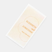 Orange Sunset Wedding Serviette (Ecke)