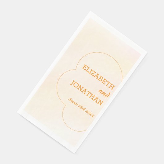 Orange Sunset Wedding Serviette (Ecke)