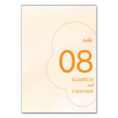 Orange Sunset Wedding Tischnummer (Vorderseite)
