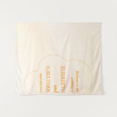 Orange Sunset Wedding Wandteppich (Vorderseite (Horizontal))