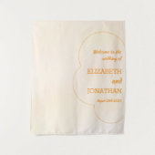 Orange Sunset Wedding Wandteppich (Vorderseite)