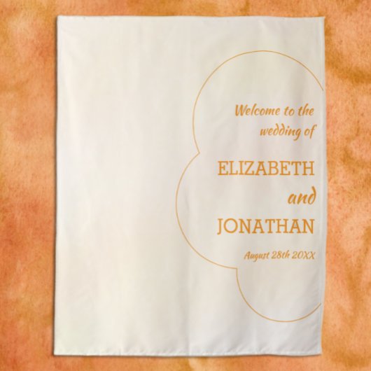 Orange Sunset Wedding Wandteppich