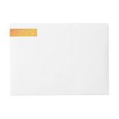 Orange Sunset+White Stars Wraparound Adressetikett (Vorderseite)