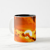 Orange Sunset Zweifarbige Tasse (Vorderseite Links)