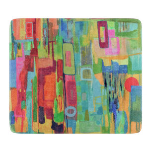 Orange Sunshine 6 x 7 Deko Glasschneidplatte Schneidebrett