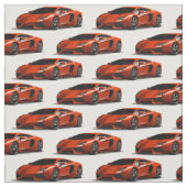 Orange Supercar-Automobil-Gewebe Stoff (Muster)