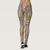Orange Surfbretter Leggings (Rückseite)