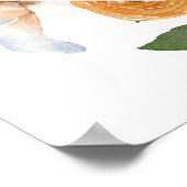 Orange Süsse Baby Dusche Begrüßungszeichen Poster (Ecke)