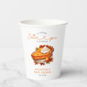 Orange Süsse Pie Pumpkin Fall Babydusche Pappbecher (Vorderseite)