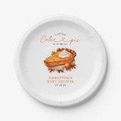 Orange Süsse Pie Pumpkin Fall Babydusche Pappteller (Vorderseite)