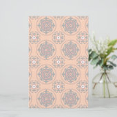 Orange-Suzani-Muster Briefpapier (Stehend Vorderseite)