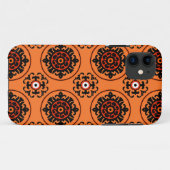 Orange-Suzani-Muster Case-Mate iPhone Hülle (Rückseite (Horizontal))