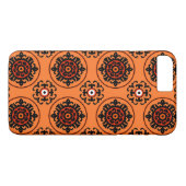 Orange Suzani Muster Case-Mate iPhone Hülle (Rückseite (Horizontal))