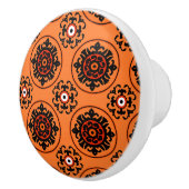 Orange-Suzani-Muster Keramikknauf (Rechts)