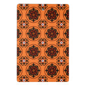 Orange Suzani Muster Mini Klemmbrett (Rückseite)