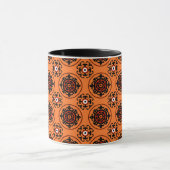 Orange-Suzani-Muster Tasse (Zentrum)