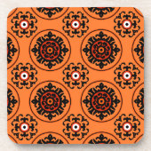 Orange-Suzani-Muster Untersetzer (Vorderseite)