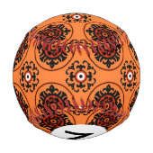 Orange Suzani Pattern Baseball (Rückseite)