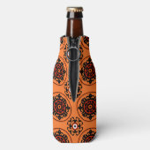 Orange Suzani Pattern Flaschenkühler (Flasche Rückseite)