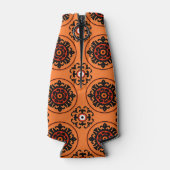 Orange Suzani Pattern Flaschenkühler (Rückseite)