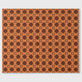 Orange Suzani Pattern Geschenkpapier (Flach)