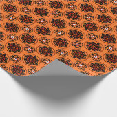 Orange Suzani Pattern Geschenkpapier (Ecke)