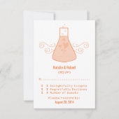 Orange Sweet Chemical Response Card RSVP Karte (Vorderseite)