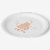 Orange Sweet Chemistry Wedding Paper Teller (Schrägansicht)