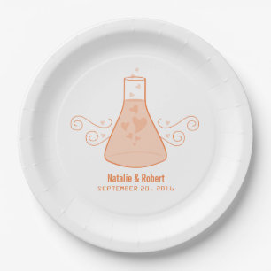 Orange Sweet Chemistry Wedding Paper Teller