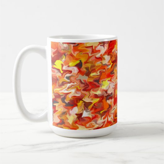 Orange Swirl 15oz Tasse (Links)