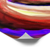 Orange Swirl - abstrakte digitale Malerei Poster (Ecke)