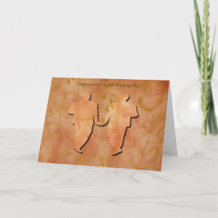 Orange Swirl Gay Wedding Card Karte