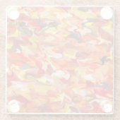 Orange Swirl Glass Untersetzer (Rückseite)