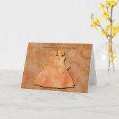 Orange Swirl Lesbian Wedding Card Karte (Gelbe Blume)