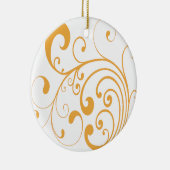 Orange Swirl Ornament (Rechts)