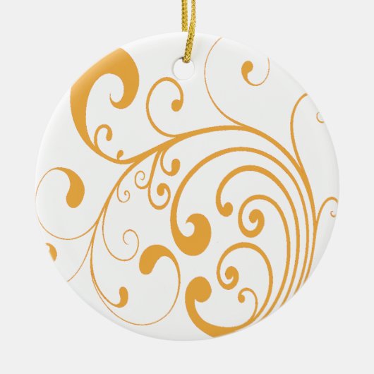 Orange Swirl Ornament (Vorne)