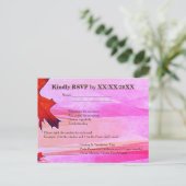 Orange Swirl Pink UAWG Menu Postkarte Herbst (Stehend Vorderseite)