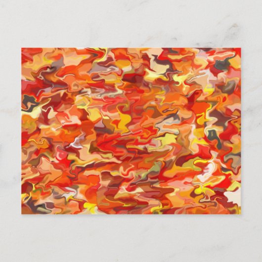 Orange Swirl Postkarte (Vorderseite)