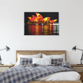 Orange-Sydney-Oper spiegelt Leinwanddruck (Insitu (Schlafzimmer))