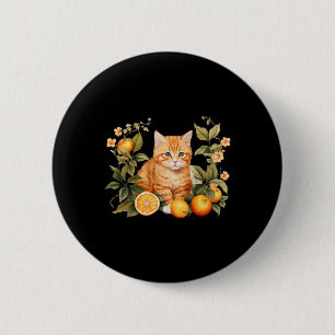 Orange Tab Funny Cat Parody Cat Lover Geschenk Küc Button