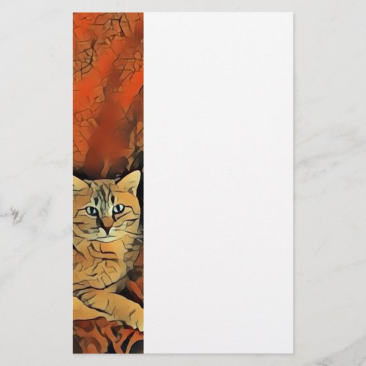 Orange Tabby Briefpapier (Vorderseite)
