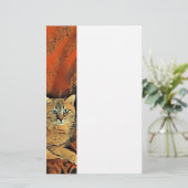 Orange Tabby Briefpapier (Stehend Vorderseite)