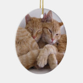 Orange Tabby-Brüder Keramik Ornament (Rechts)