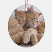Orange Tabby-Brüder Keramik Ornament (Links)