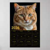 Orange Tabby Cat 2026 Calendar Poster (Vorne)