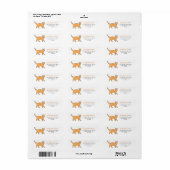 Orange Tabby Cat Address Label (Vorne)