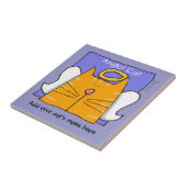 Orange Tabby Cat Angel Personalize Fliese (Seite)