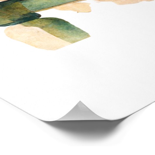 Orange Tabby Cat Art Print Poster (Ecke)