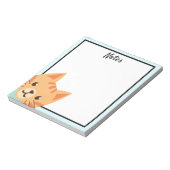 Orange Tabby Cat Blank Notepad Notizblock (Rotiert)