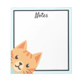 Orange Tabby Cat Blank Notepad Notizblock (Vorderseite)